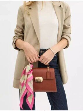 Coach MAUDE Plaid Silk Scarf